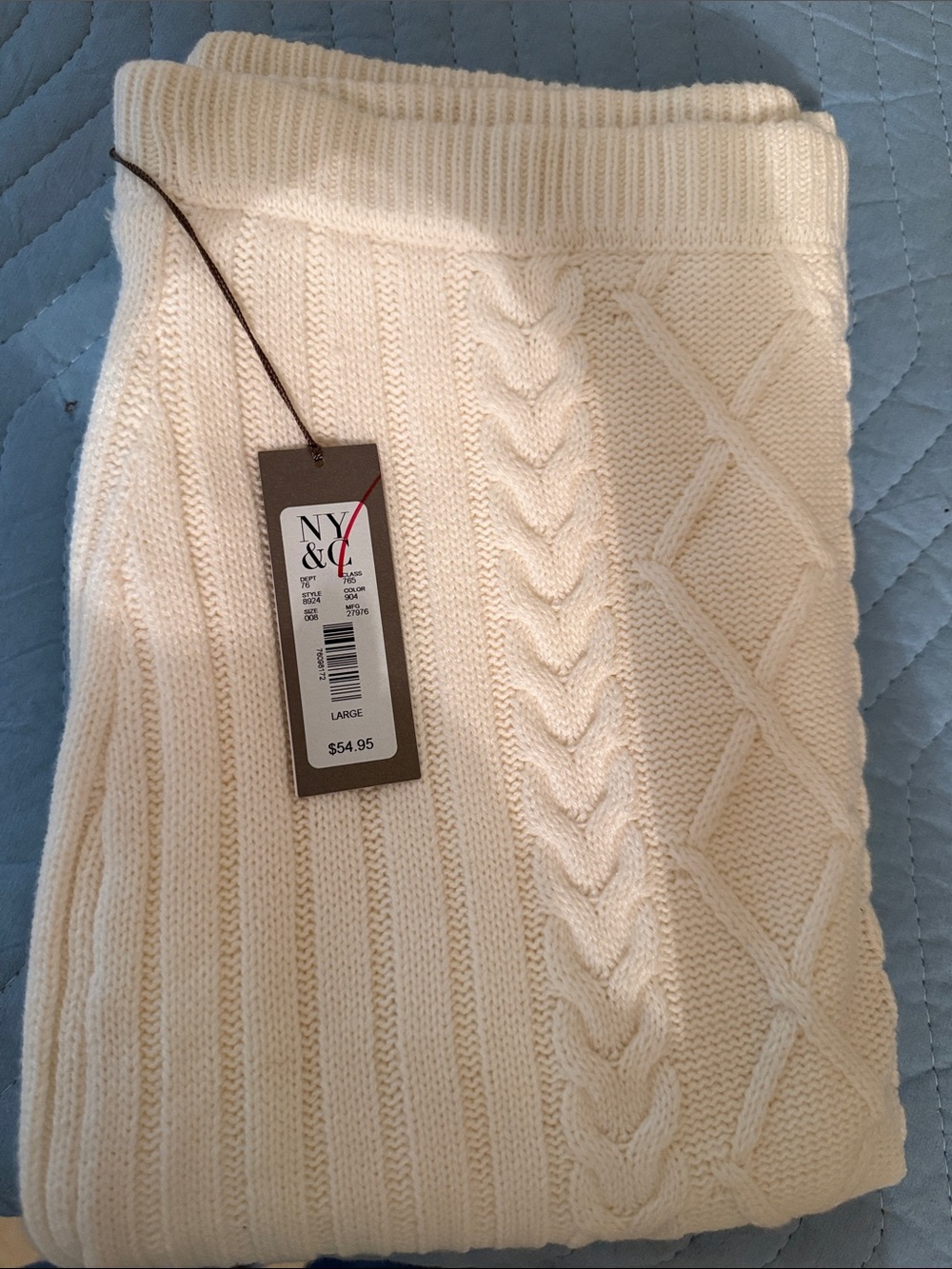 New York & Company Cream Sweater Skirt knee length